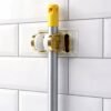 wall mounted broom & mop holder with strong grip clips