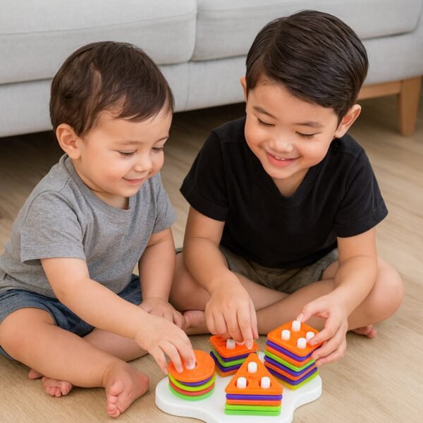 geometric stacking sorter puzzle toy