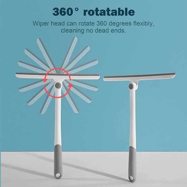 2 in 1 window glass cleaning wiper with microfiber pad