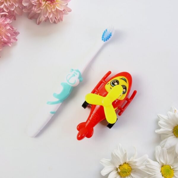 kids toothbrush and helicopter toy set