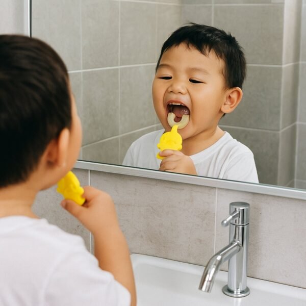 cute cartoon duck u shape baby toothbrush (1 pc / mix color)