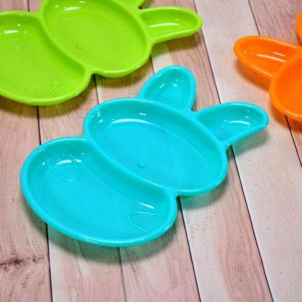 6 piece rabbit shape dish set for kids (multicolor)