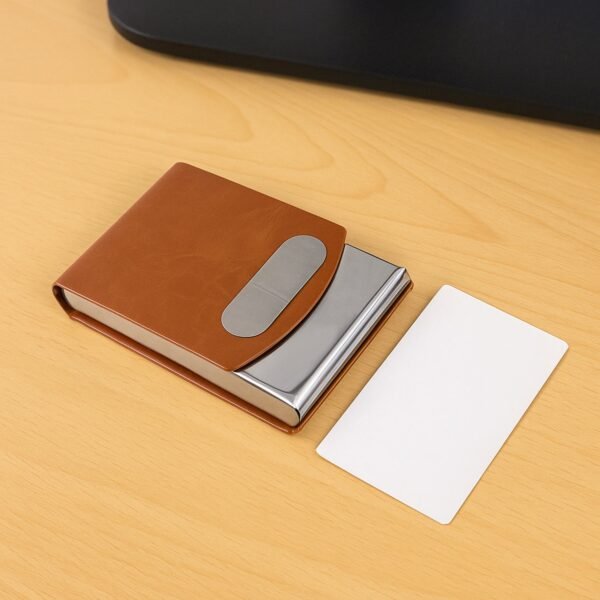 premium leather finish visiting card holder (1 pc)