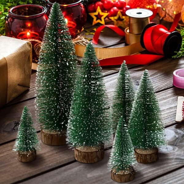 mini artificial christmas tree with snow effect (1 pc)