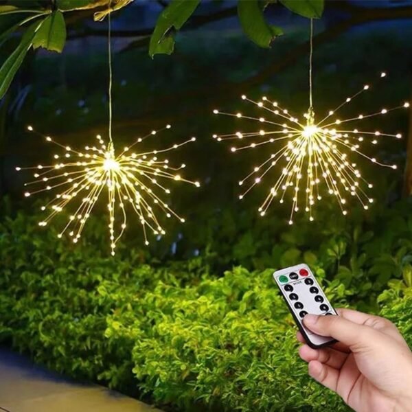 remote controlled starburst firework led hanging decorative light (1 pc)