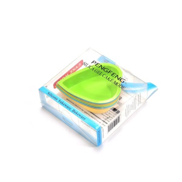heart shaped silicone cake mold â€“ baking tools & bakeware (pack of 6)