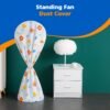 flower printed fan cover 1 pc, 130x26 cm