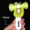 mini hand pressure fruit shaped fan for kids (1 pc / mix design)