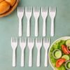 compostable bagasse fork â€“ 10 pcs pack