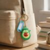 cute avocado cartoon character decorative keychain (1 pc) cute avocado cartoon character decorative keychain (1 pc)