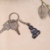 premium spiritual hanuman ji sitting pose metal keychain (1 pc)