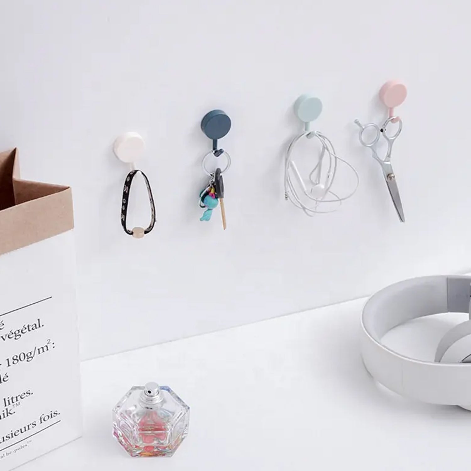 heavy adhesive wall hooks for home use (2 pcs) heavy adhesive wall hooks for home use (2 pcs)