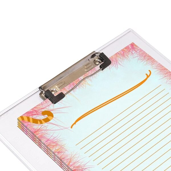 transparent premium exam pad with centimeter measuring side for students