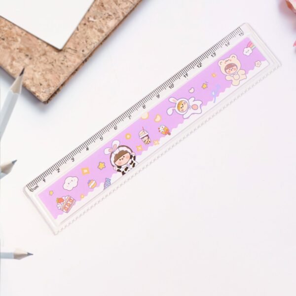 premium cute cartoon plastic ruler for kids (1 pc)