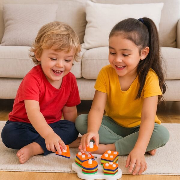 geometric stacking sorter puzzle toy