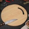 wooden round chopping board for chopping fruit & vegetable