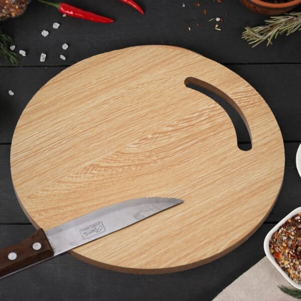 wooden round chopping board for chopping fruit & vegetable