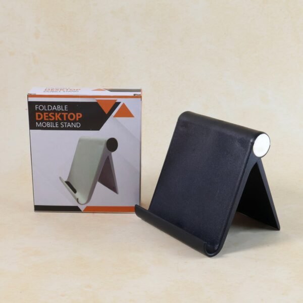 plastic foldable desktop mobile stand (1 pc / black)