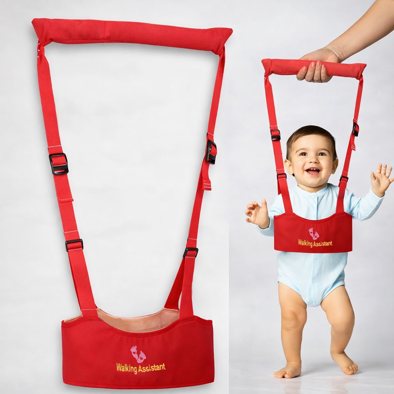 adjustable baby walking assistant harness with safety support belt (1 pc)