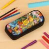 colorful cartoon printed pencil pouch for kids (1 pc)