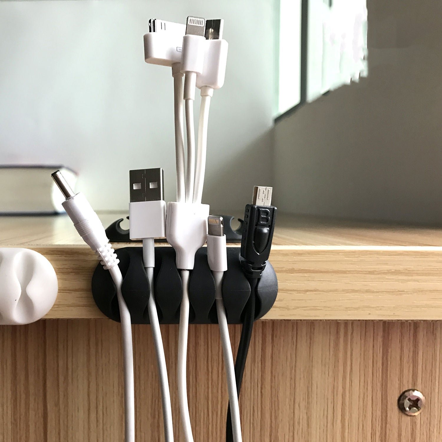 multi purpose cable clips and wire organizer for desk and table