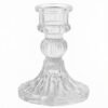 elegant crystal glass candle holder stand (1 pc)