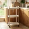 3 layer multipurpose rolling storage trolley (1 pc)