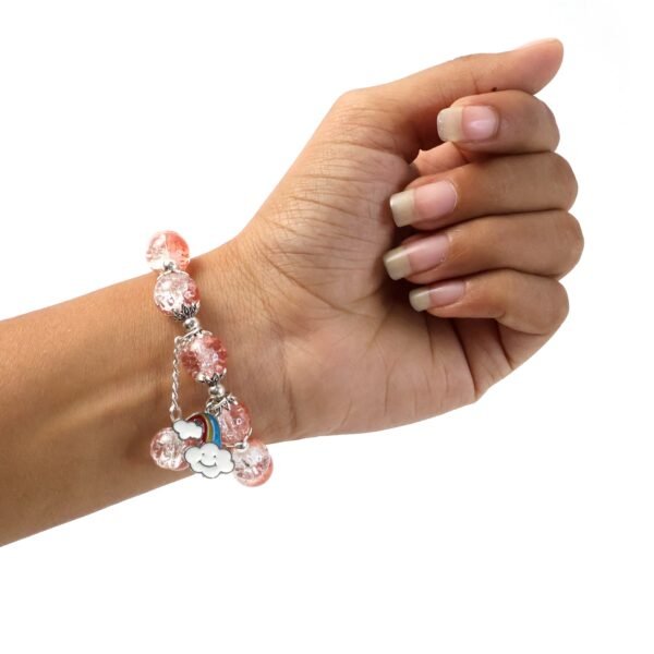 elegant crystal beaded charm bracelet