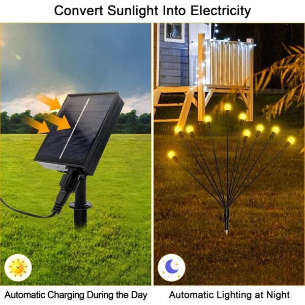 solar powered warm white garden ball light set