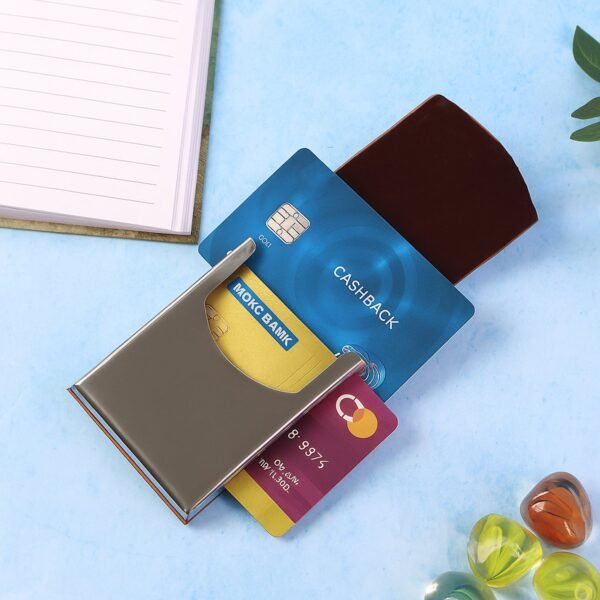 premium leather finish visiting card holder (1 pc)