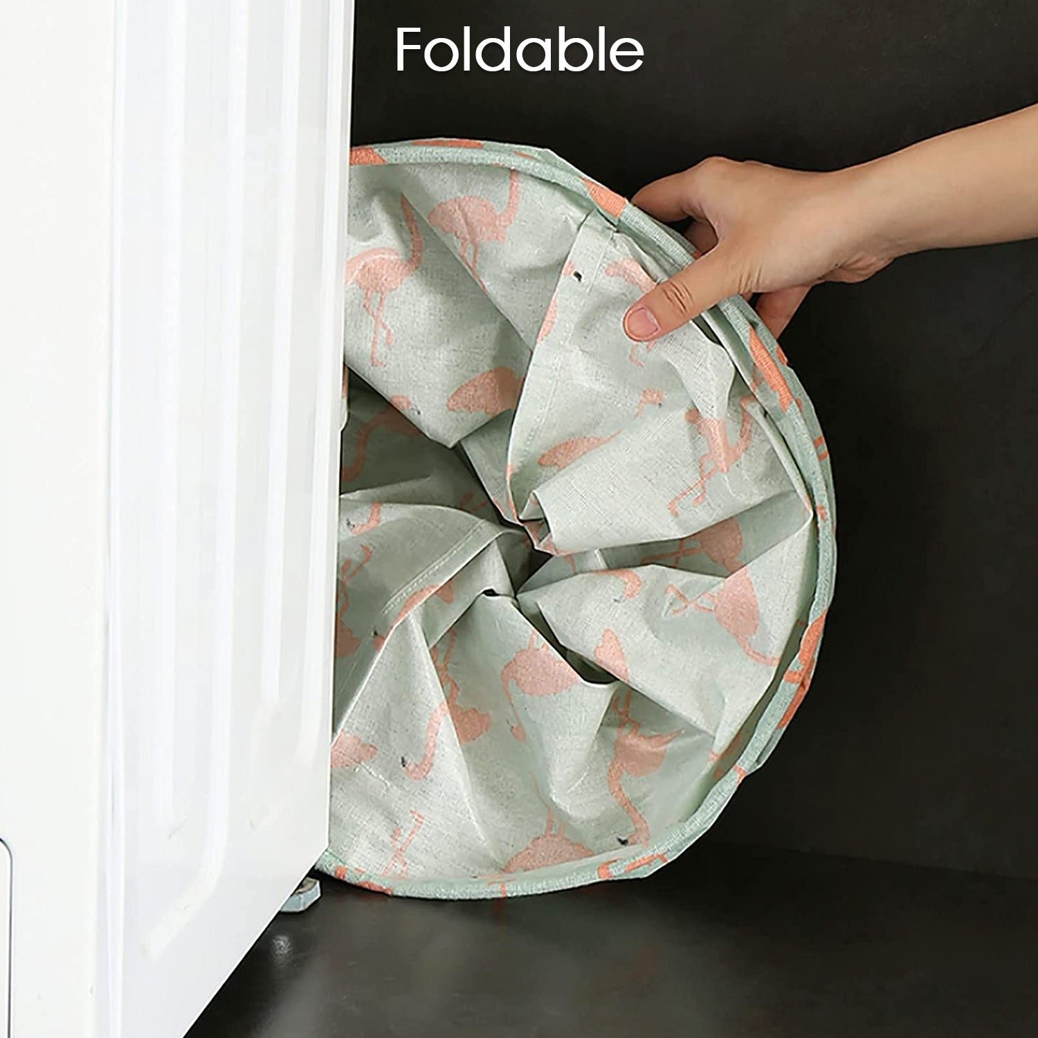 durable collapsible laundry storage bag with handles for dirty laundry