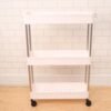 plastic 4 layer folding trolly storage organizer kitchen rack