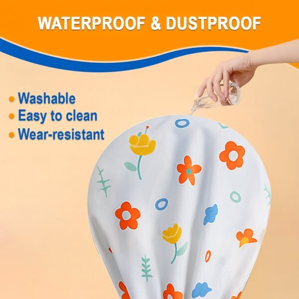 flower printed fan cover 1 pc, 130x26 cm