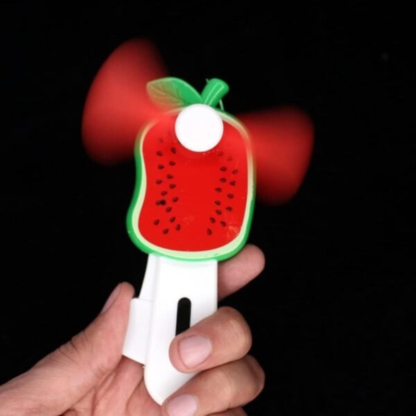 mini hand pressure fruit shaped fan for kids (1 pc / mix design)