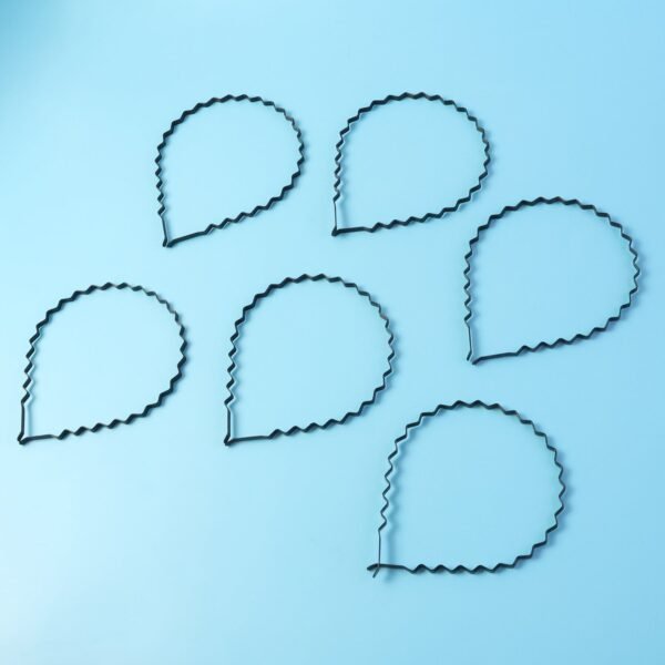 premium metal zigzag hair bands for men & women (6 pc)