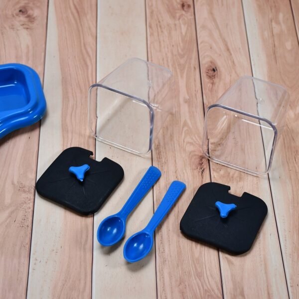 2 piece dining stand with pickle jar, spice tray & spoons