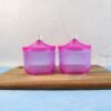 plastic luxury transparent dry fruit storage jars (2 pc)