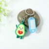 cute avocado cartoon keychain with name tag holder (1 pc) cute avocado cartoon keychain with name tag holder (1 pc)