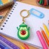 cute avocado cartoon character decorative keychain (1 pc) cute avocado cartoon character decorative keychain (1 pc)
