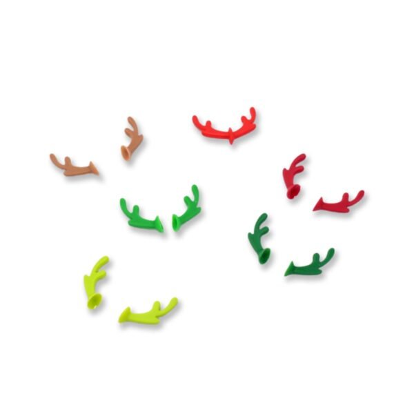 silicone deer drink marker, safe wine glass identification tag 16pcs