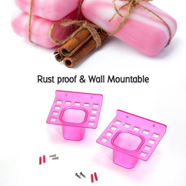 2 in 1 tumbler dish & toothbrush holder (2 pcs)