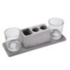 2 wine glasses & marble holder attractive design for hotels & cafes