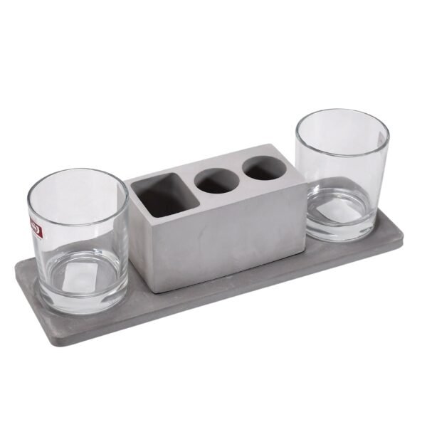 2 wine glasses & marble holder attractive design for hotels & cafes