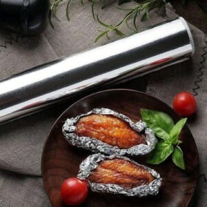 heavy duty non stick aluminum foil roll for baking & grilling (5m x 300mm)