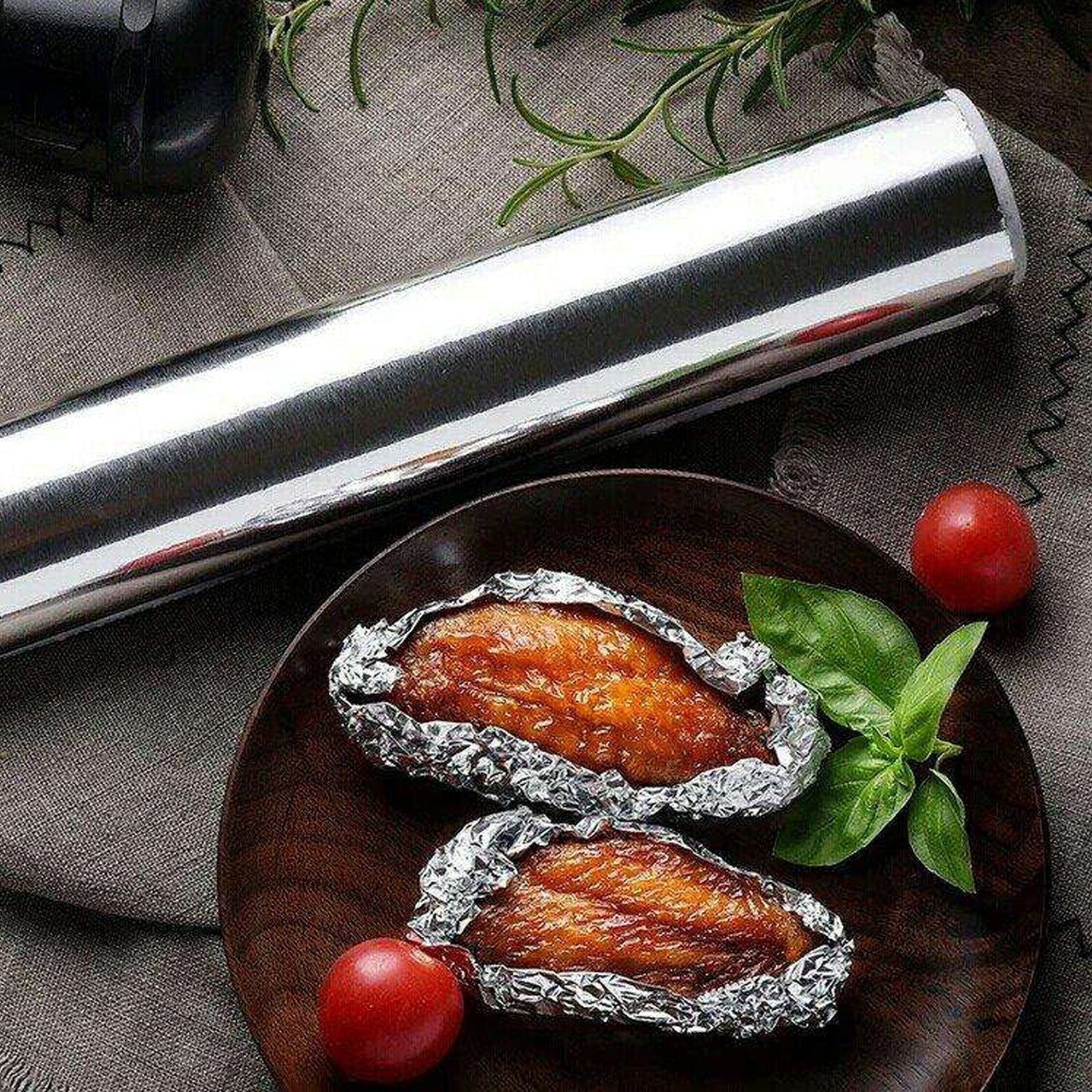 heavy duty non stick aluminum foil roll for baking & grilling (5m x 300mm)
