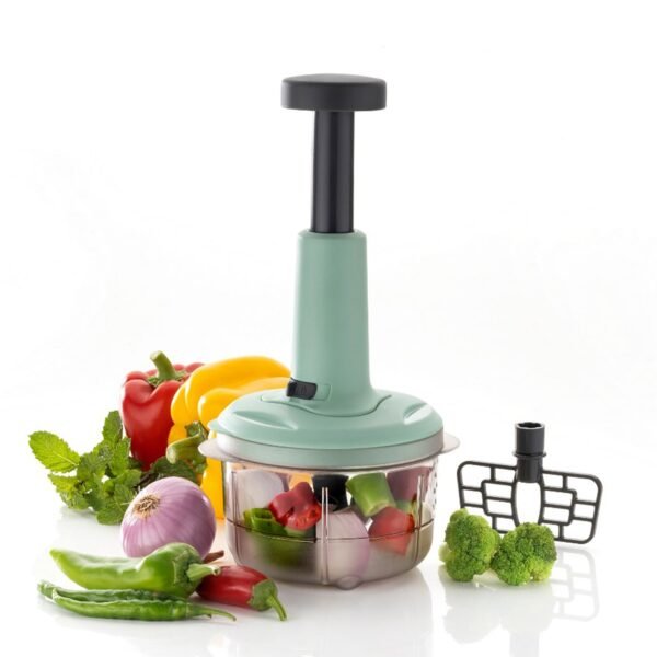 2 in 1 push chopper 800ml with stainless steel blade for quick food prep