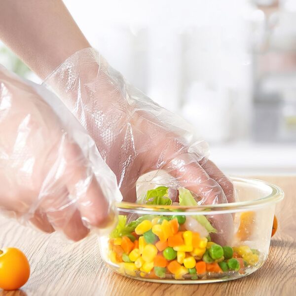 eco friendly kitchen hand gloves, disposable hand gloves, free size (100 pc)