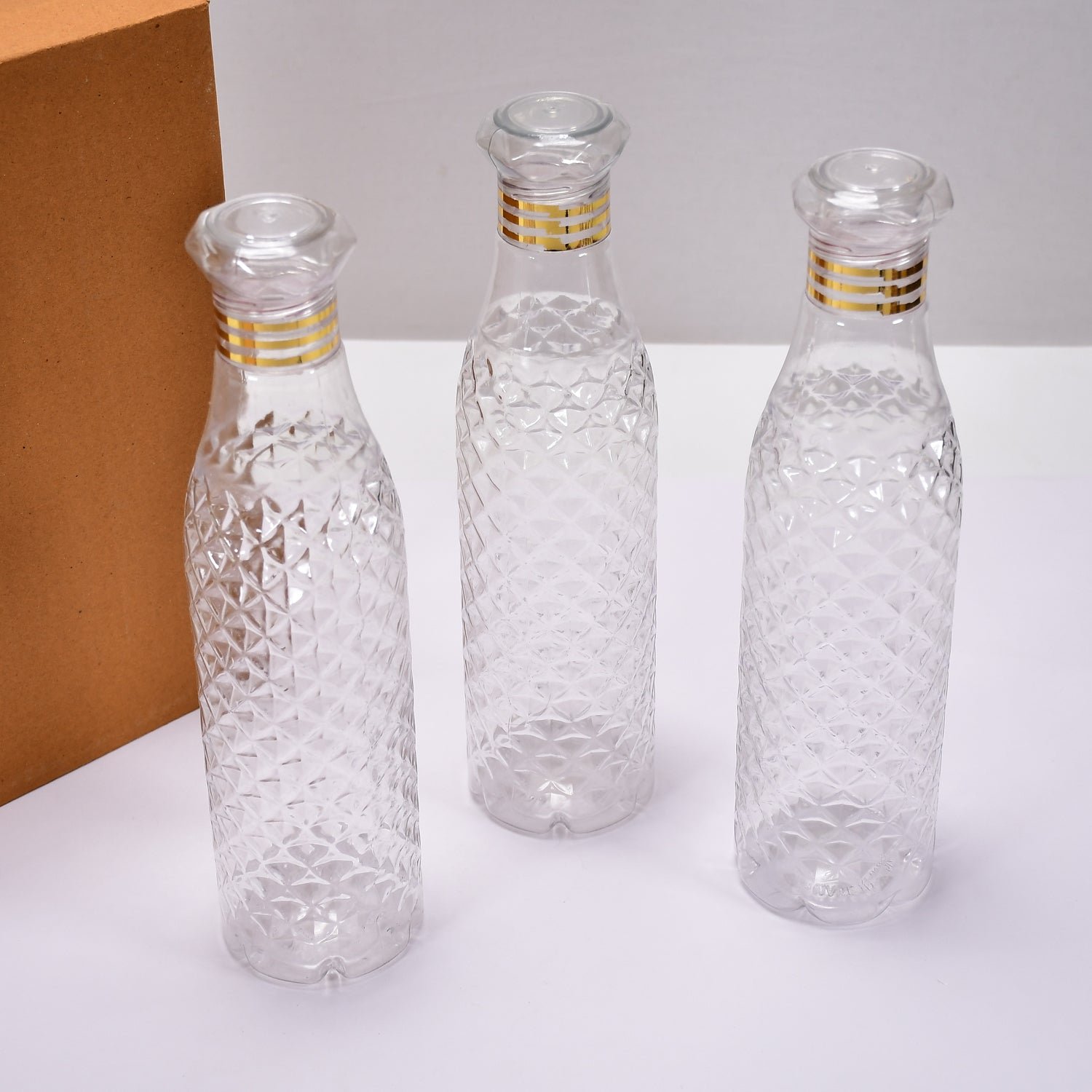 water bottle with diamond cut used by kids, children's ( 3 pcs )