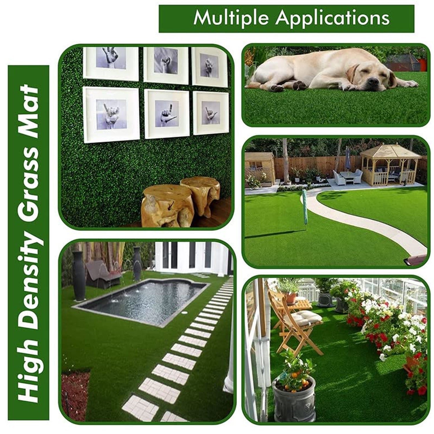 artificial grass mat for balcony or doormat, 58x38cm