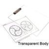 transparent premium exam pad with centimeter measuring side for students
